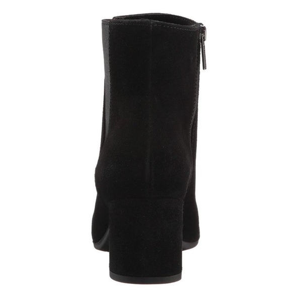 La Canadienne Montreal January black suede booties block heel Sz 5 new - Picture 5 of 10